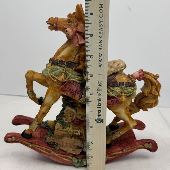 Vintage Windsor Collection Musical Rocking Horse Figurine Jingle Bells Christmas - Picture 12 of 14
